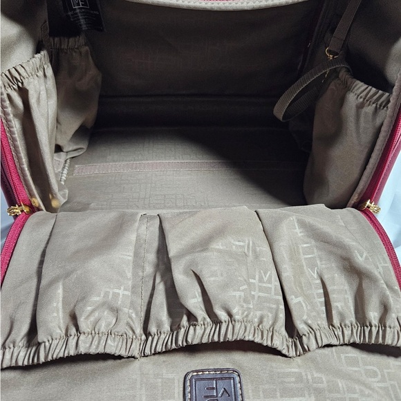 Diane Von Furstenberg Red and Brown Travel Bag with Structured Design - Picture 3 of 3